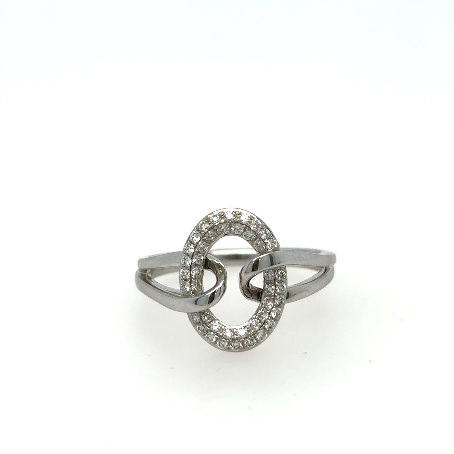 14K Oval Diamond Ring