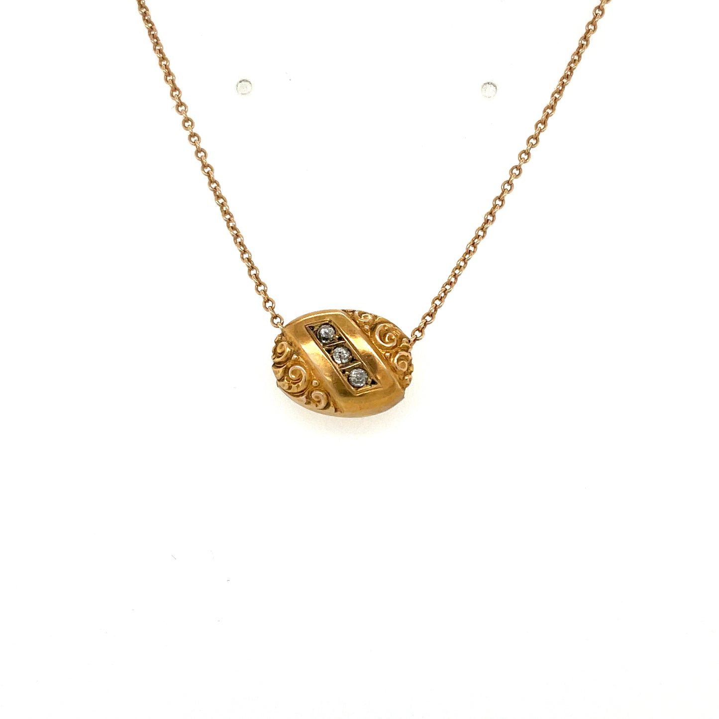 Gold and Diamond Slide Pendant