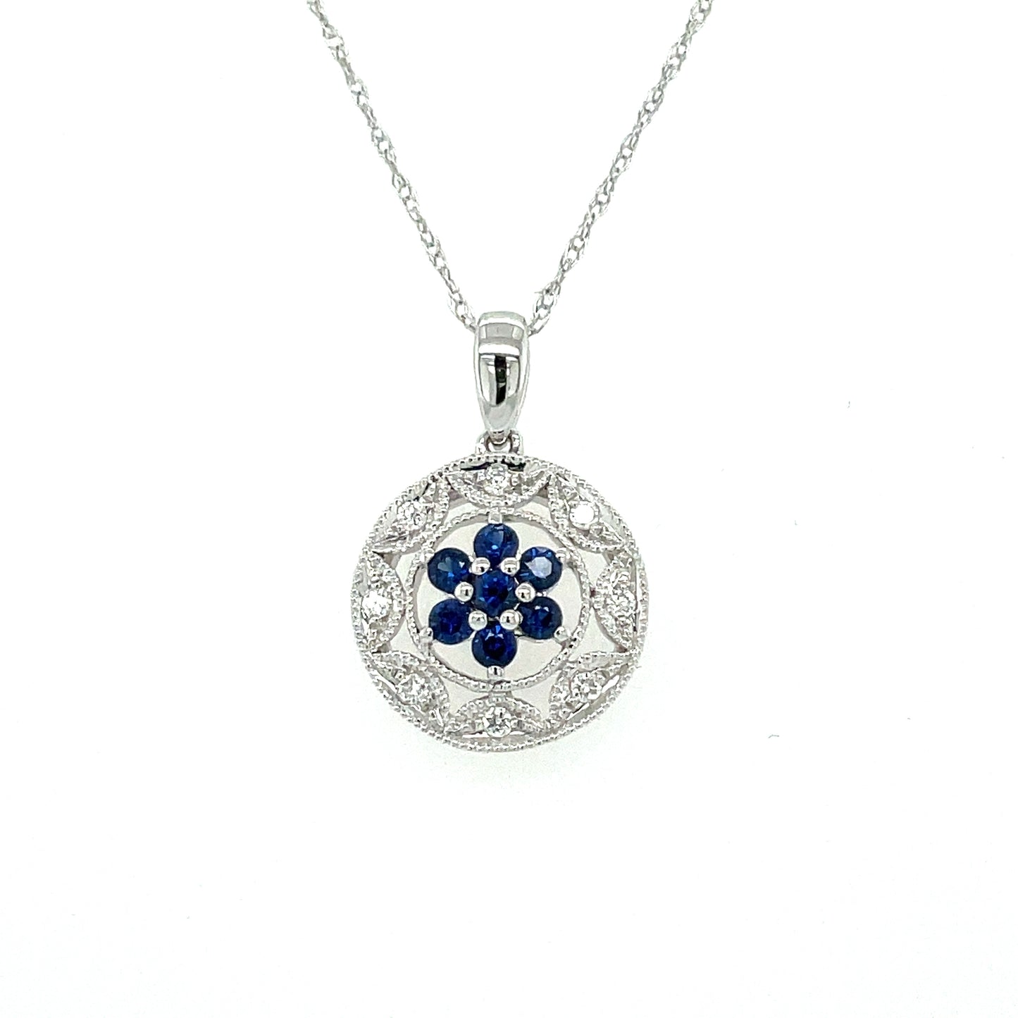Sapphire and Diamond Pendant