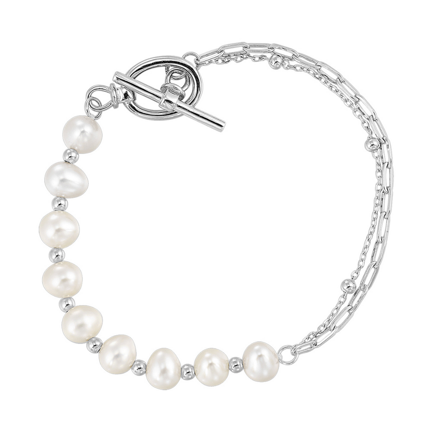 Silver & Pearl Bracelet
