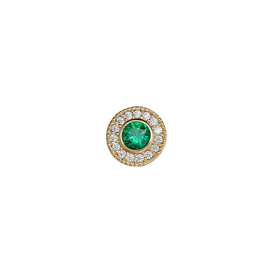 Gold Vermeil Simulated Birthstone Pendant