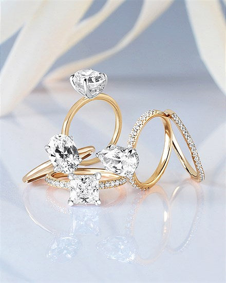 Hidden Halo Accented Semi-Mount Engagement Ring