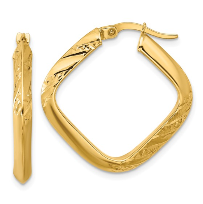 10K Yellow Gold Hoop Earrings