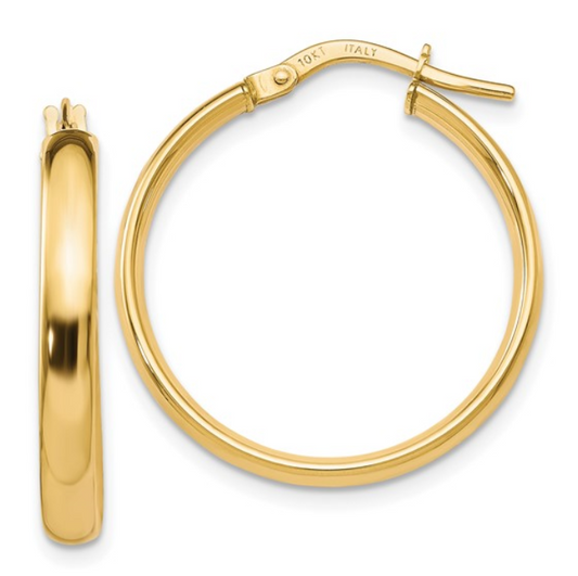 10K Yellow Gold Hoop Earrings