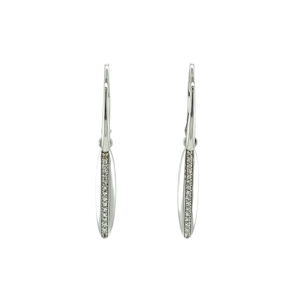 Silver and White Sapphire Earrings