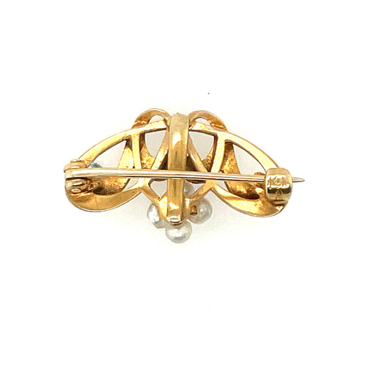 Art Nouveau Watch Pin