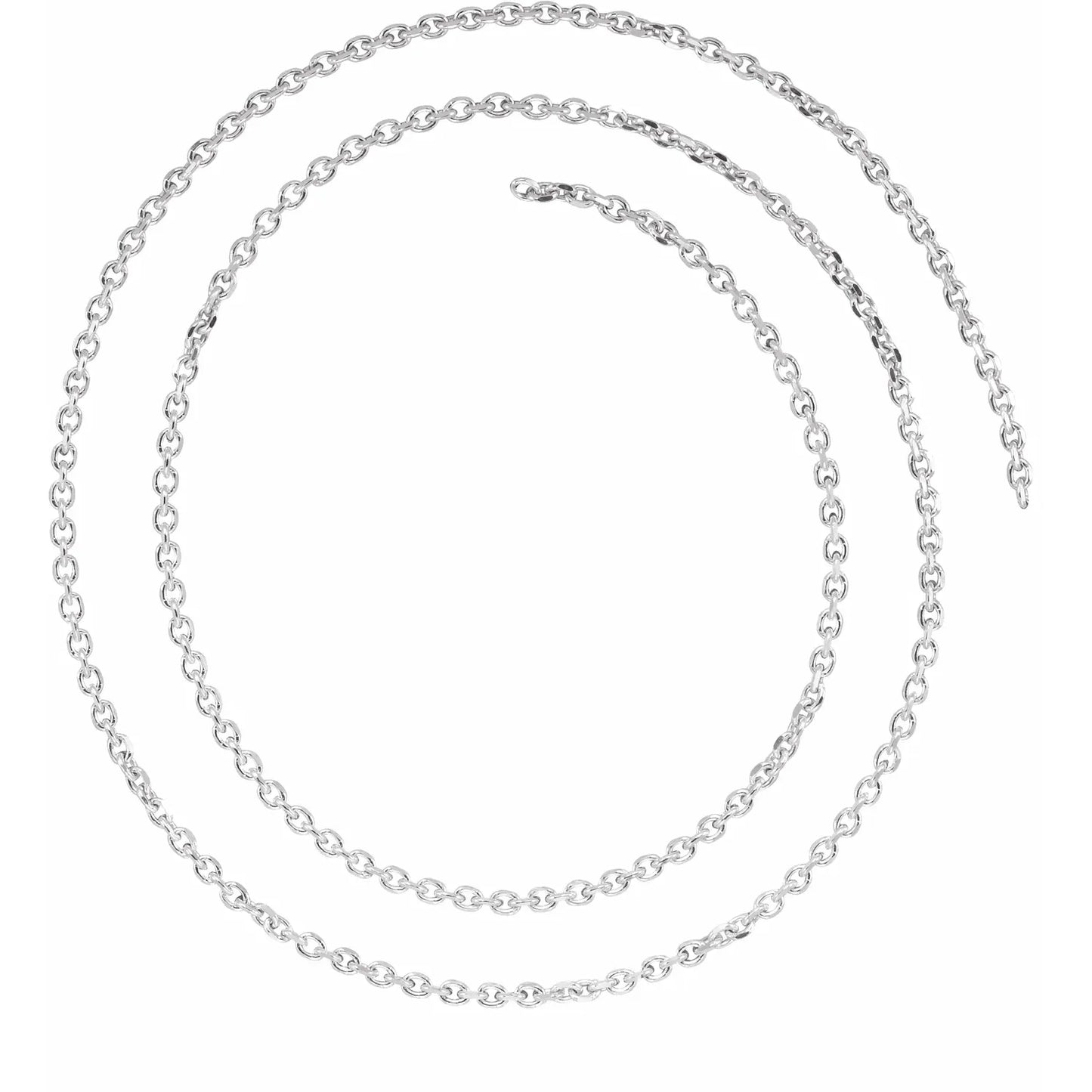 Sterling Silver Diamond-Cut Cable Chain
