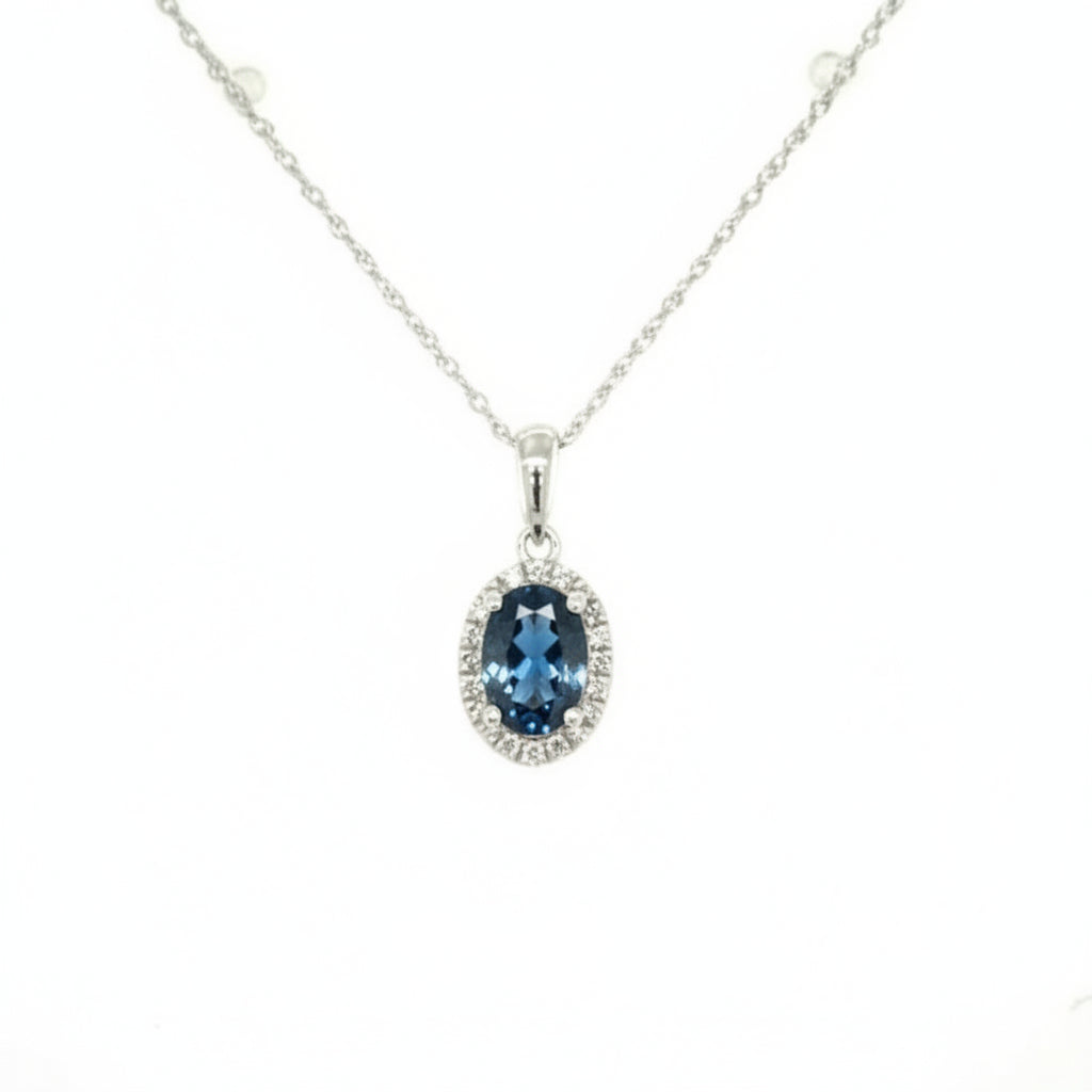 10K Birthstone and Diamond Pendant