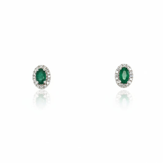 10K Birthstone and Diamond Earrings