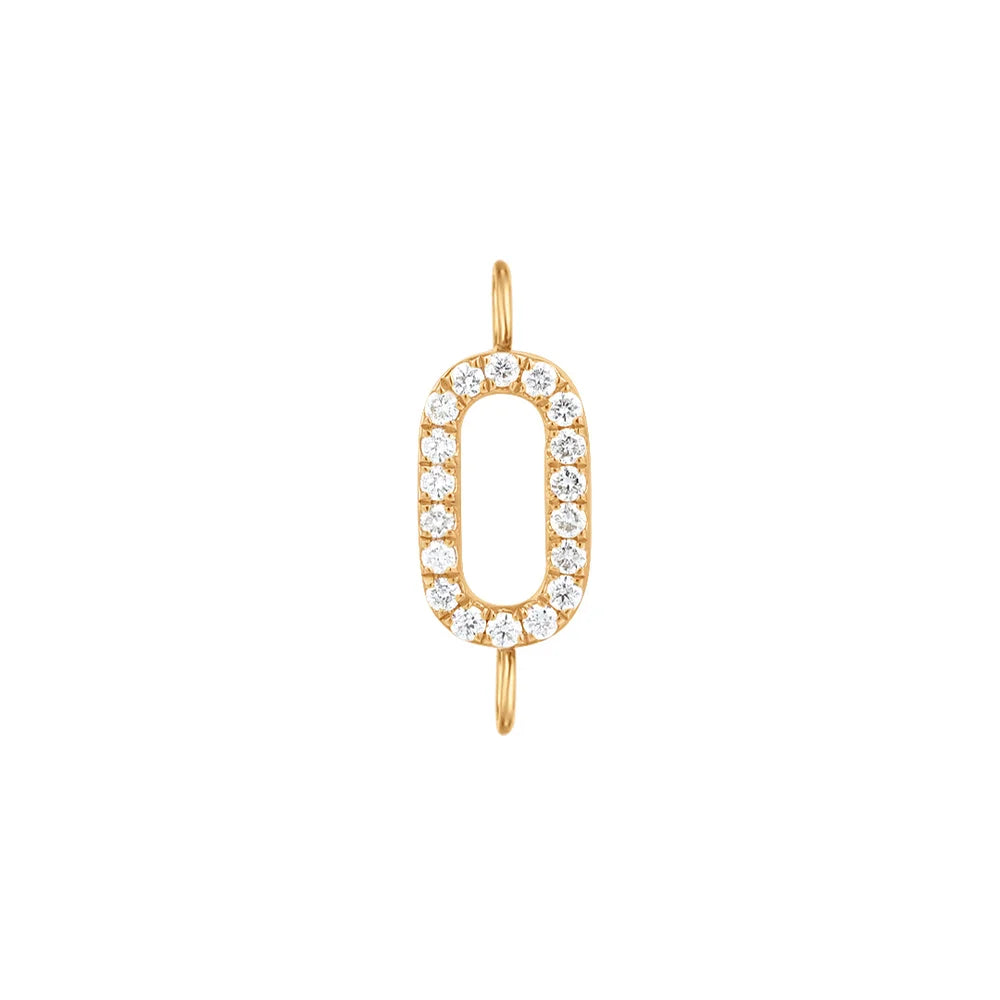 Diamond Paperclip Charm Louisa