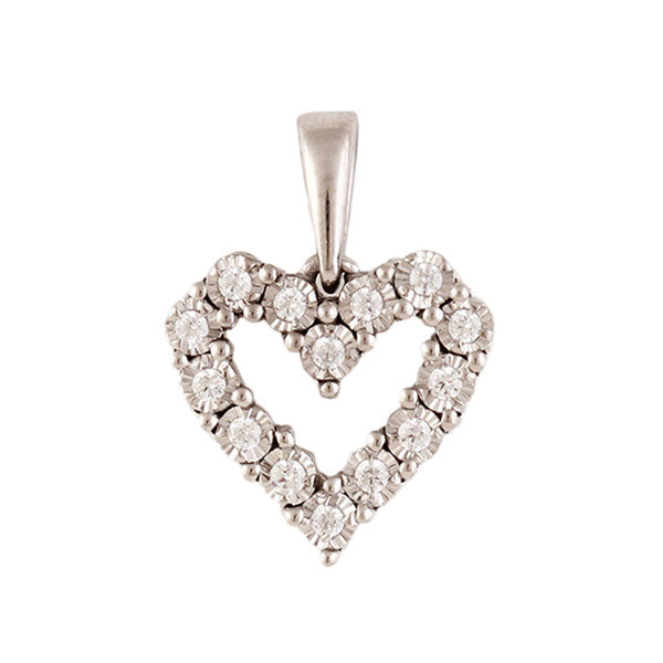 Sterling Silver Diamond Pendant
