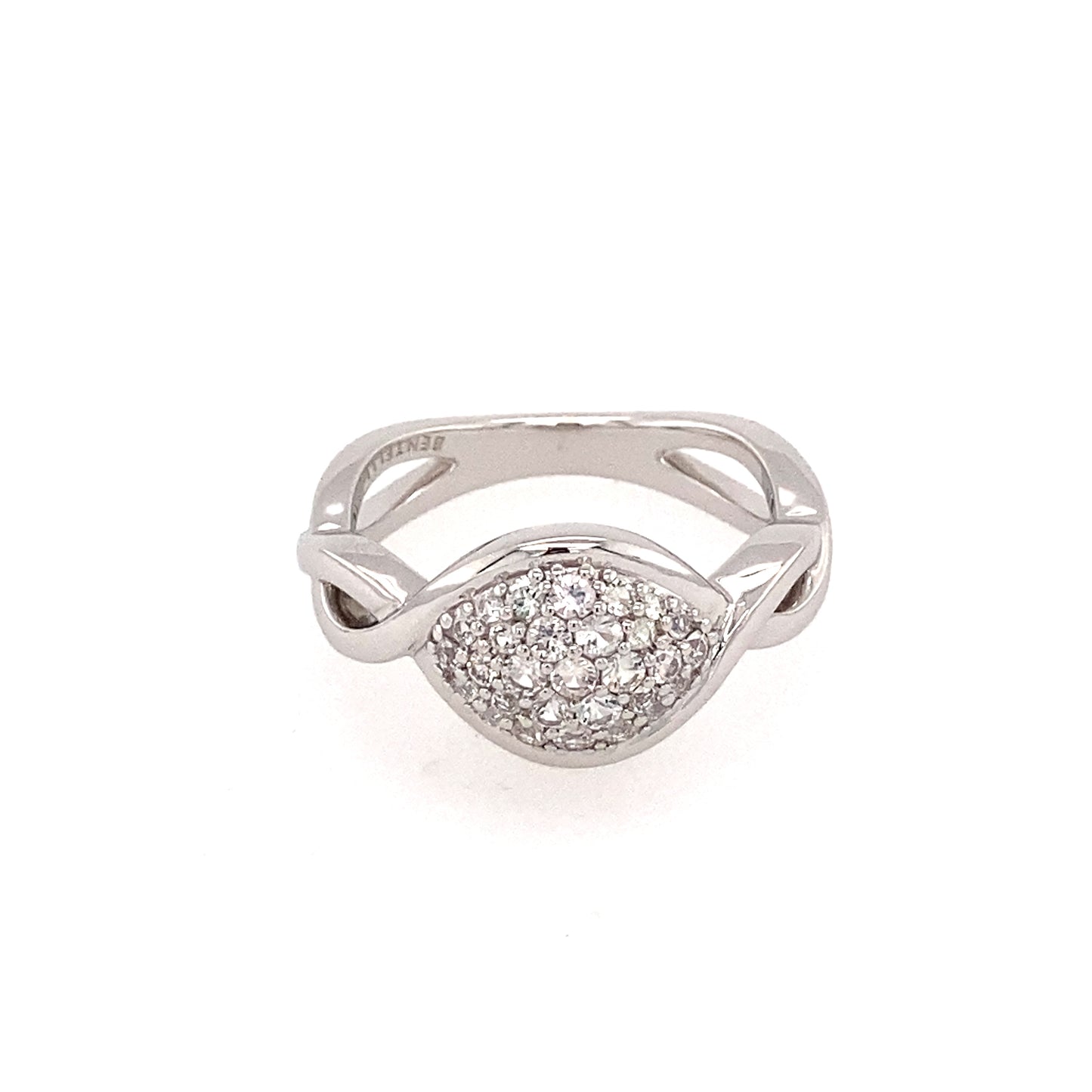 Sterling Silver White Sapphire Ring