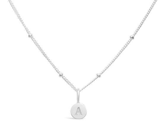 Love Letters Mini Disk Letter Necklace "A"