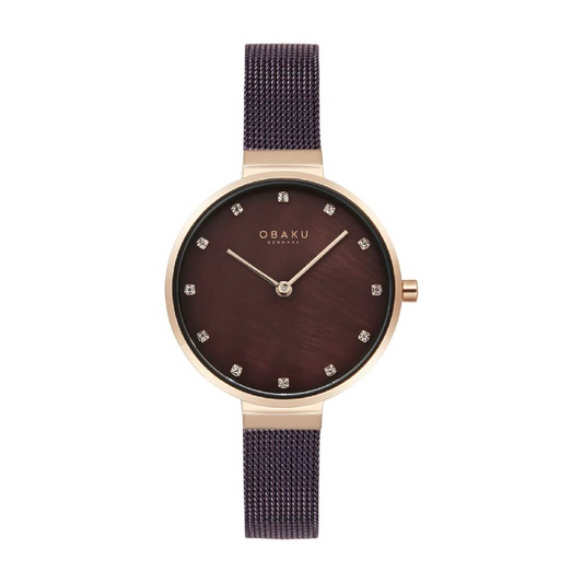 Obaku Anemone Walnut Watch