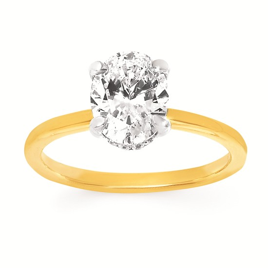 Hidden Halo Semi-Mount Engagement Ring