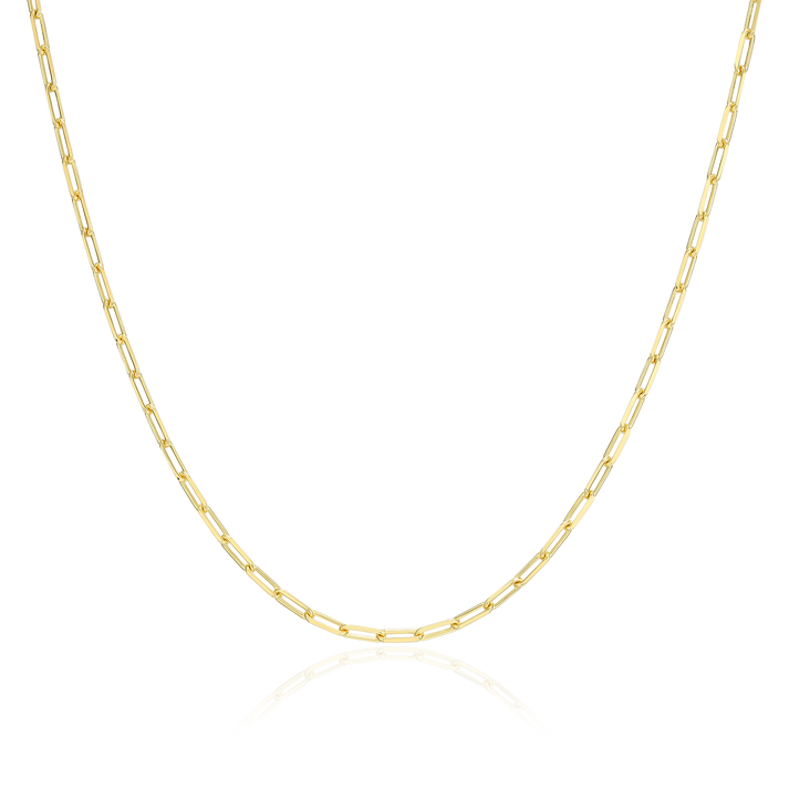 Gold-Plated Sterling Silver Paperclip Chain
