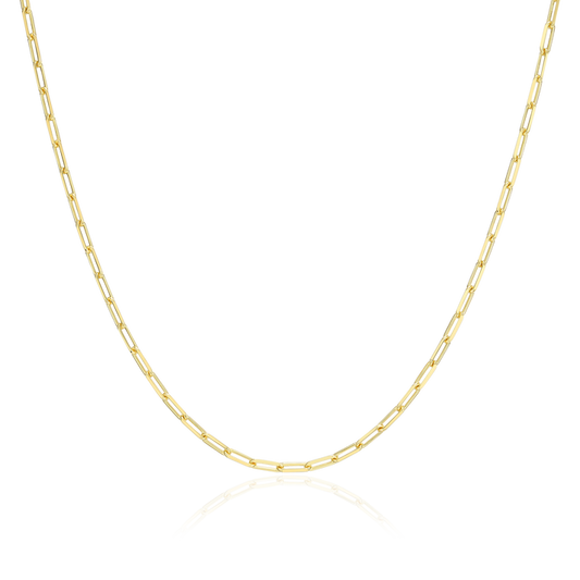 Gold-Plated Sterling Silver Paperclip Chain