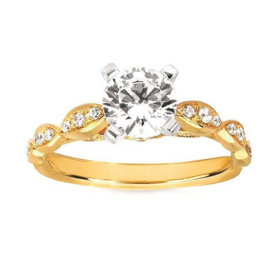 Accented Semi-Mount Engagement Ring