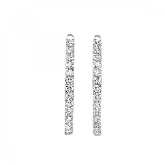 Gold Diamond Hoop Earrings
