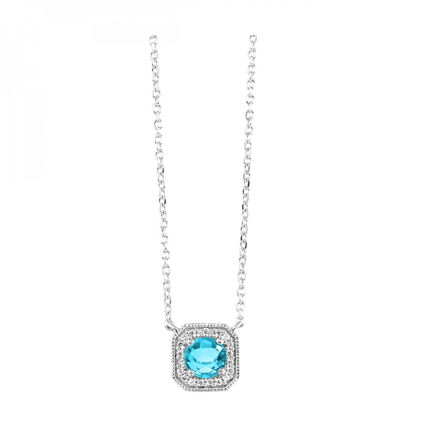 10K Birthstone and Diamond Pendant