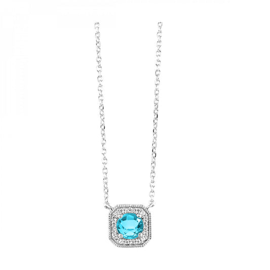 10K Birthstone and Diamond Pendant