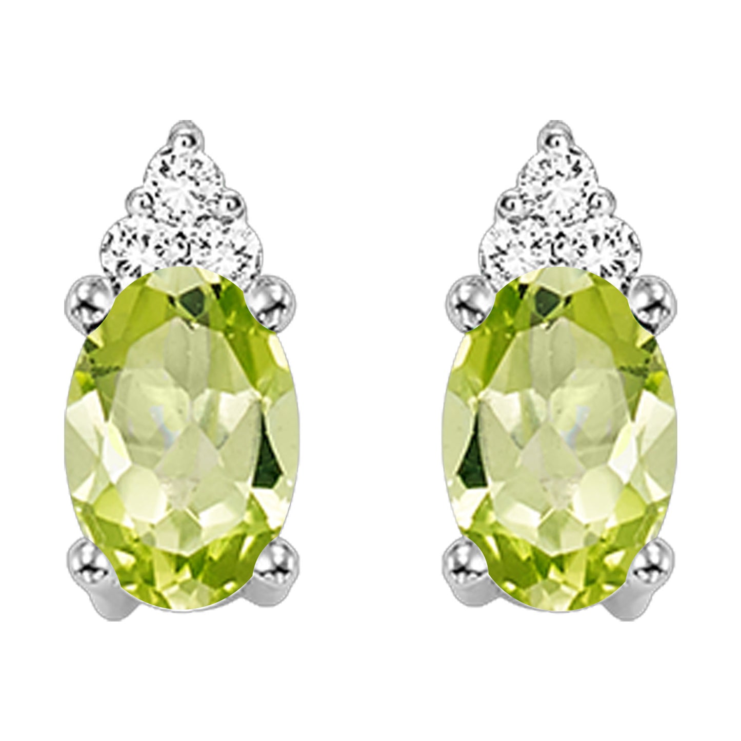 10K Birthstone and Diamond Earrings