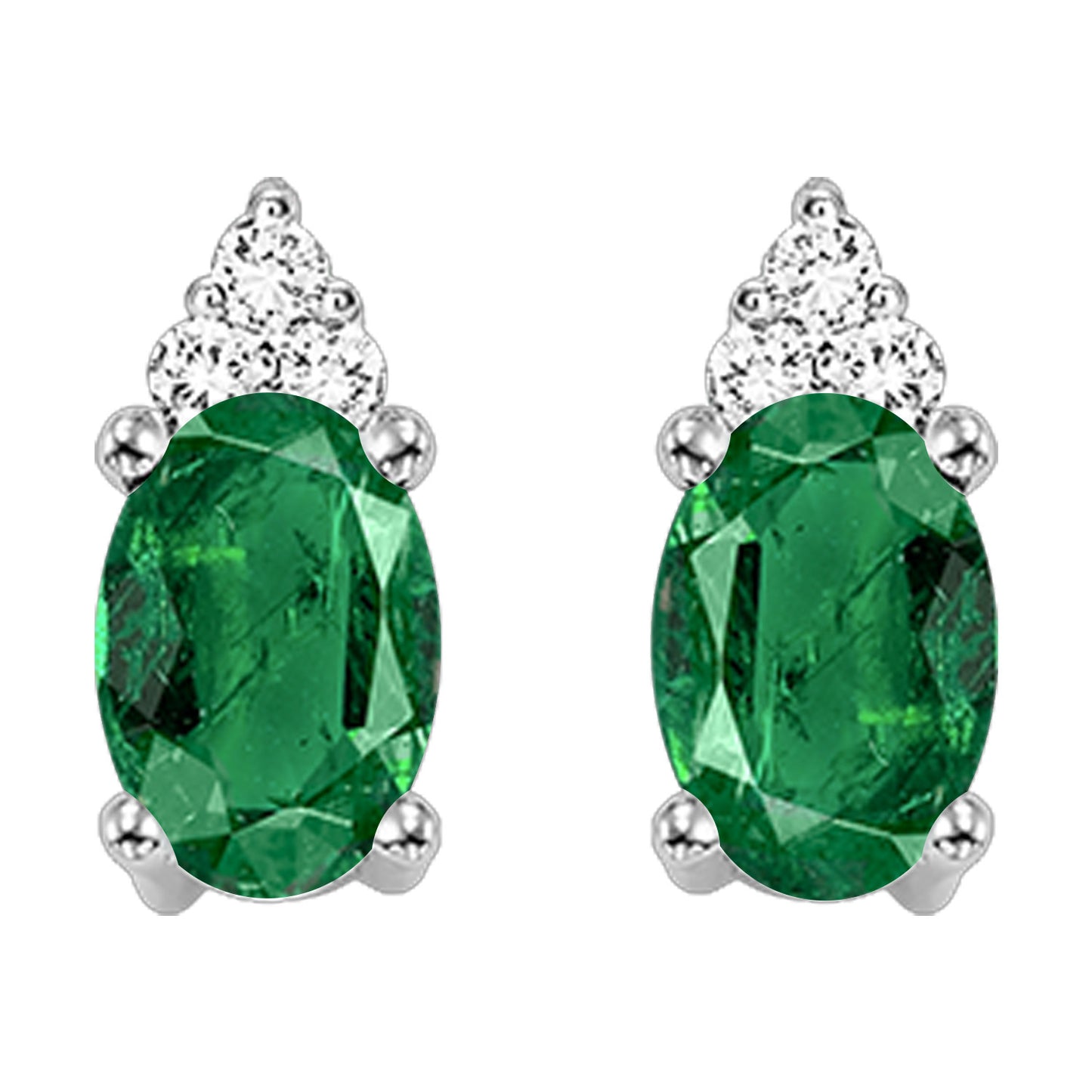 10K Birthstone and Diamond Earrings