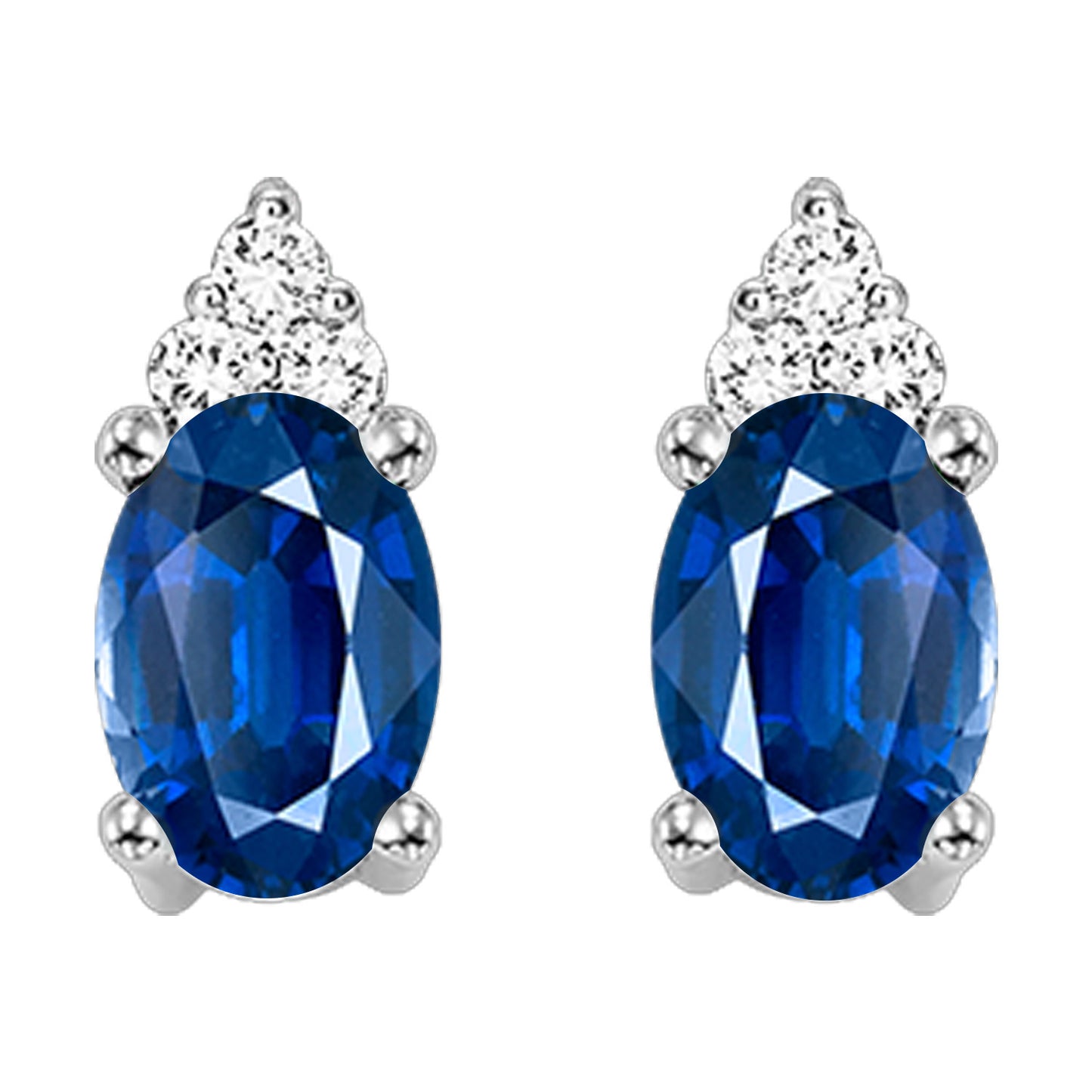 10K Birthstone and Diamond Earrings