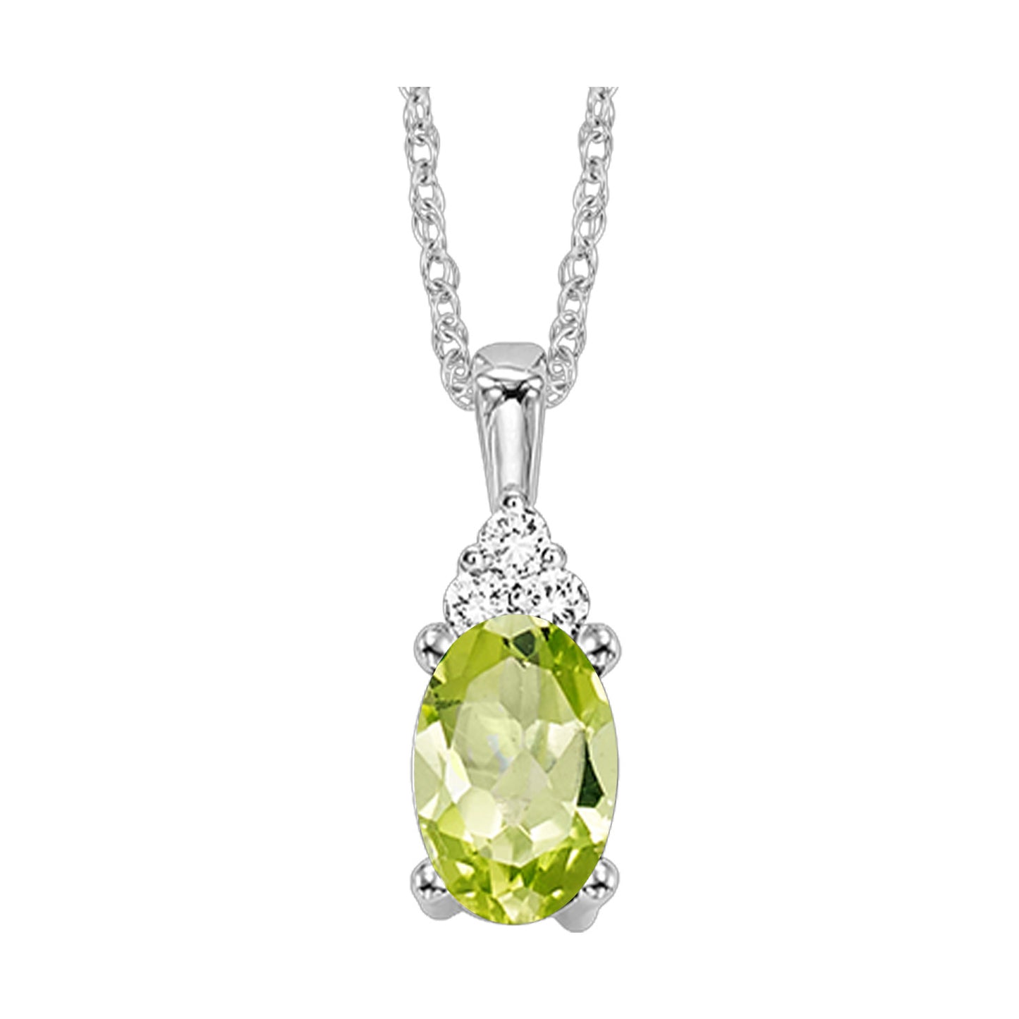 10K Birthstone and Diamond Pendant