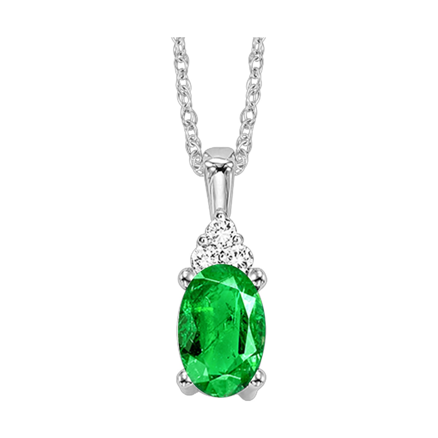 10K Birthstone and Diamond Pendant