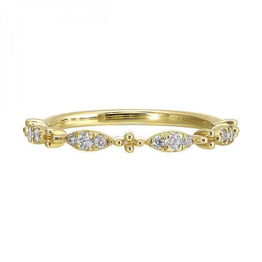 Stackable Gold and Diamond Ring