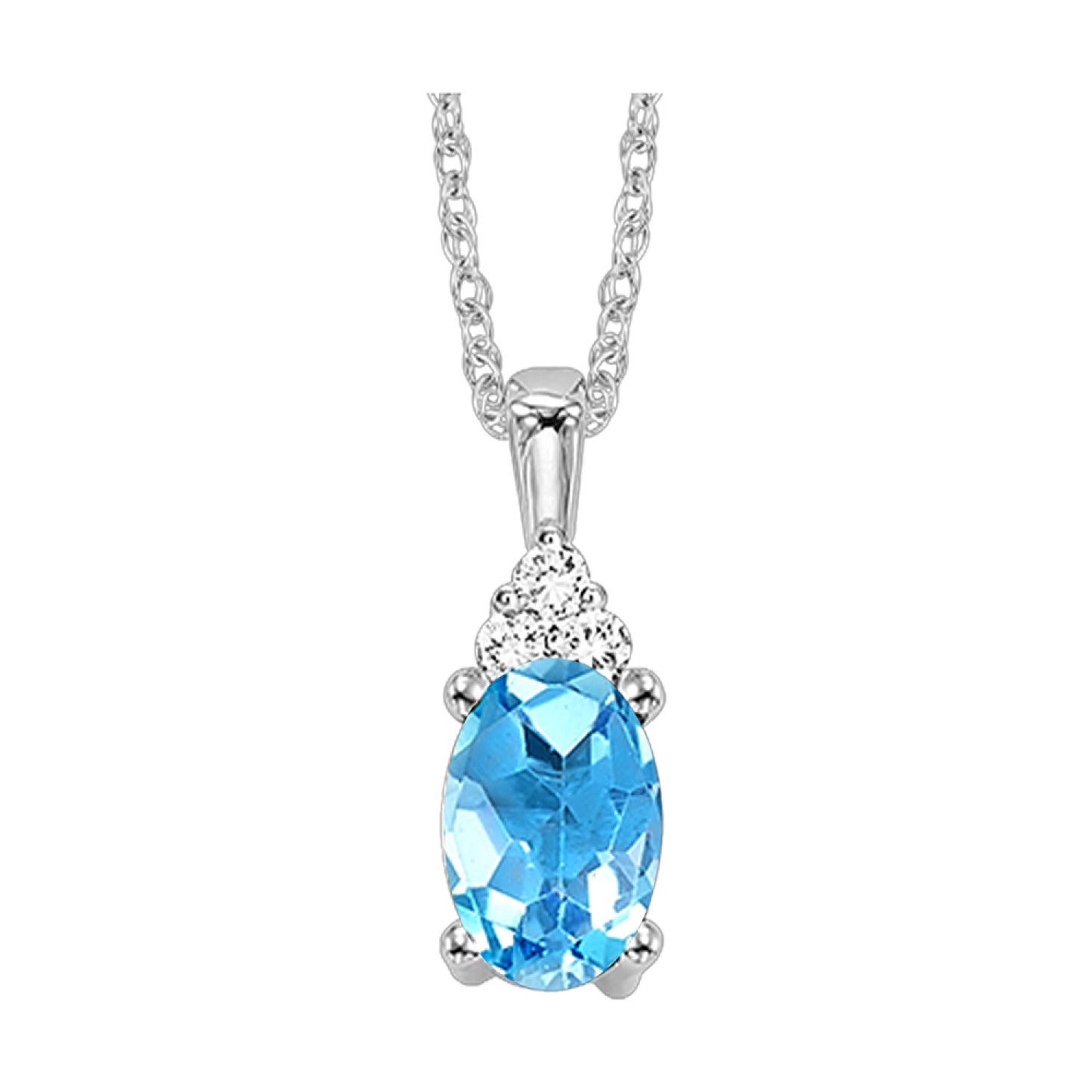 10K Birthstone and Diamond Pendant