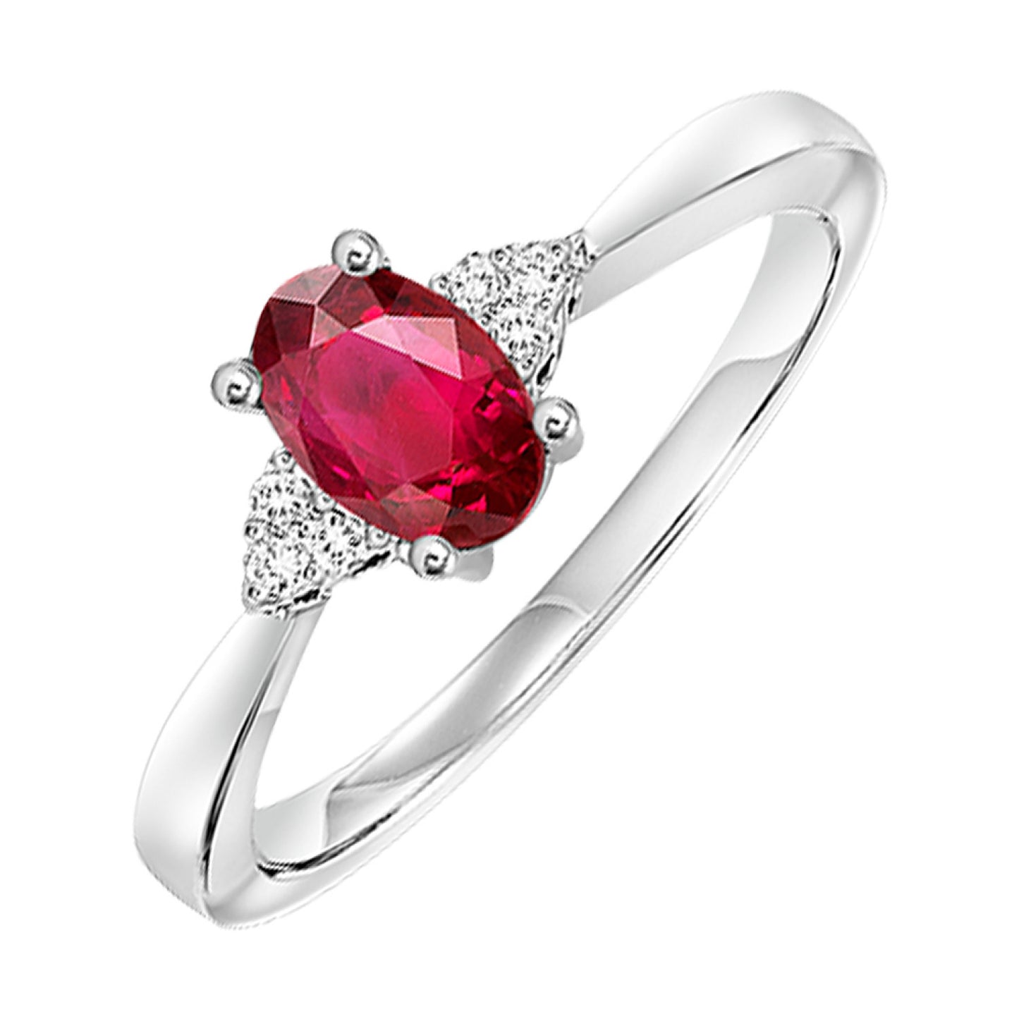 10K Birthstone and Diamond Ring