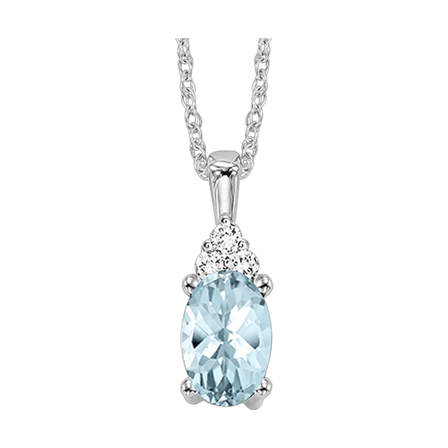 10K Birthstone and Diamond Pendant