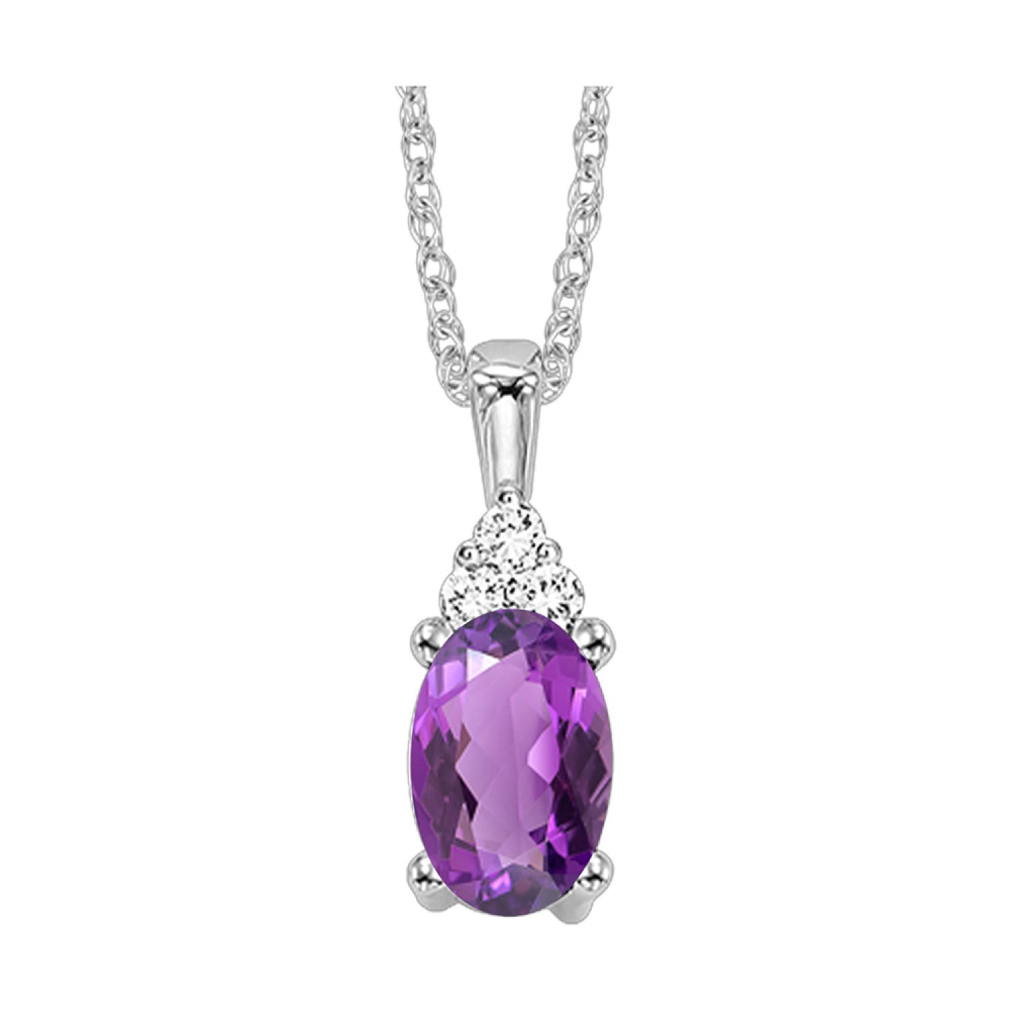 10K Birthstone and Diamond Pendant