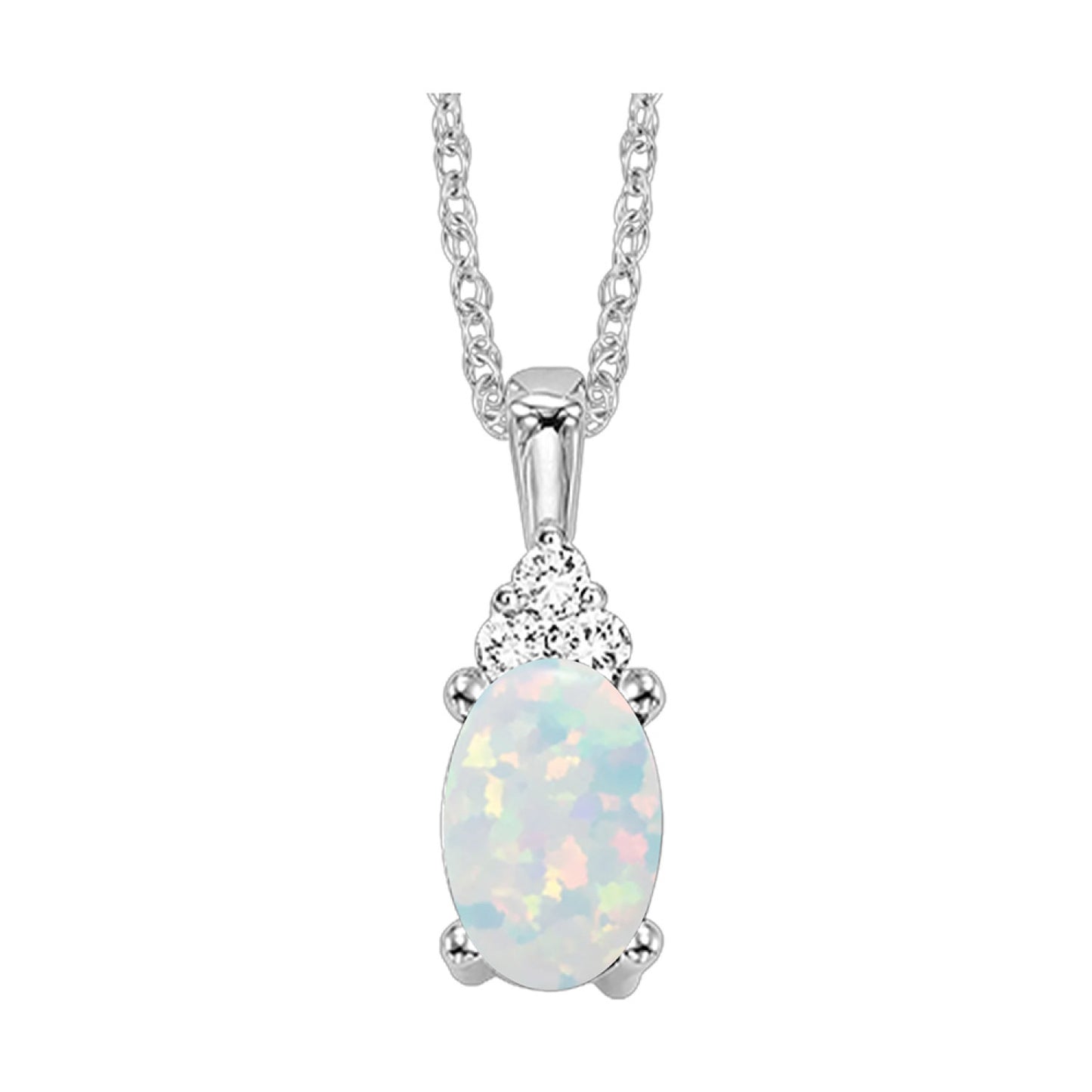 10K Birthstone and Diamond Pendant