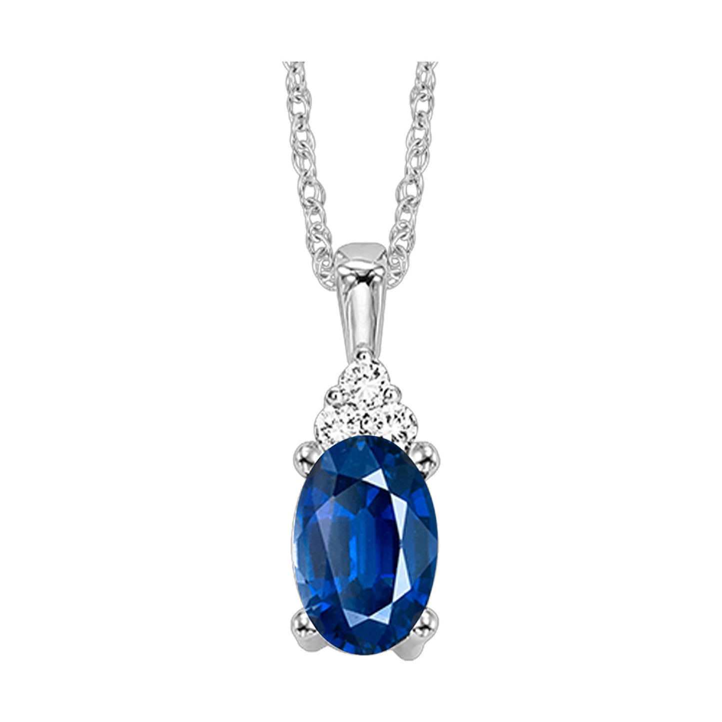 10K Birthstone and Diamond Pendant