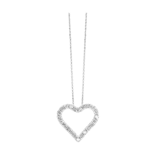 White Gold Diamond Heart Pendant