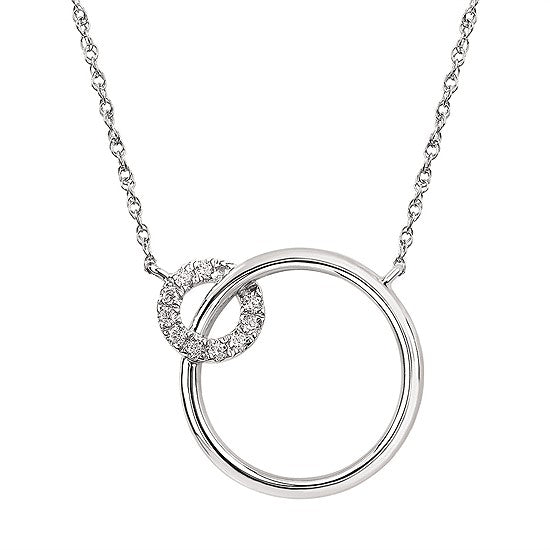 14K WG Circle Necklace