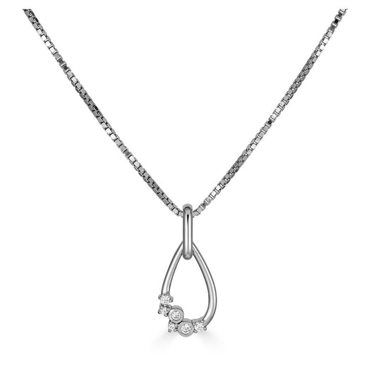Sterling Silver White Sapphire Pendant