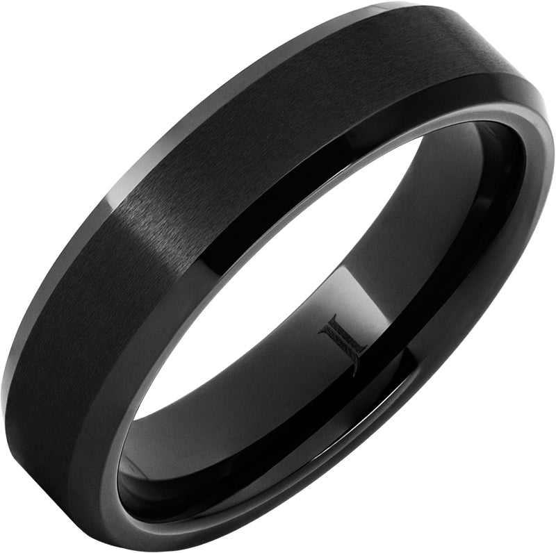 Black Ceramic Wedding Band