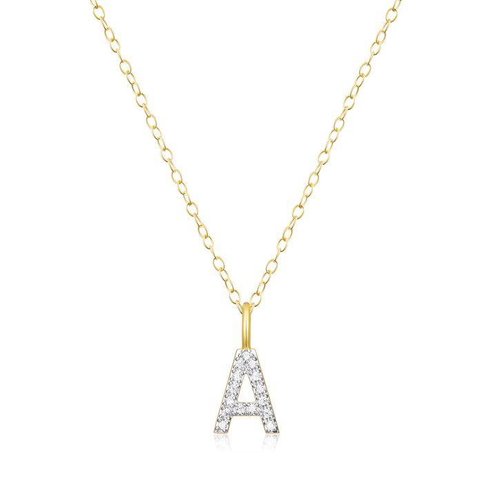 Gold-Plated Sterling Silver Initial Necklace