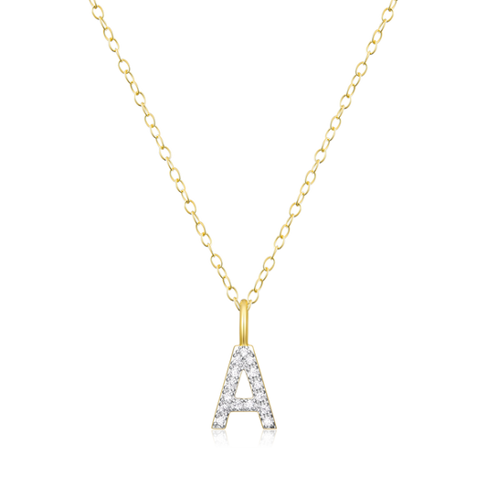Gold-Plated Sterling Silver Initial Necklace
