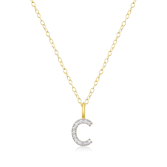 Gold-Plated Sterling Silver Initial Necklace