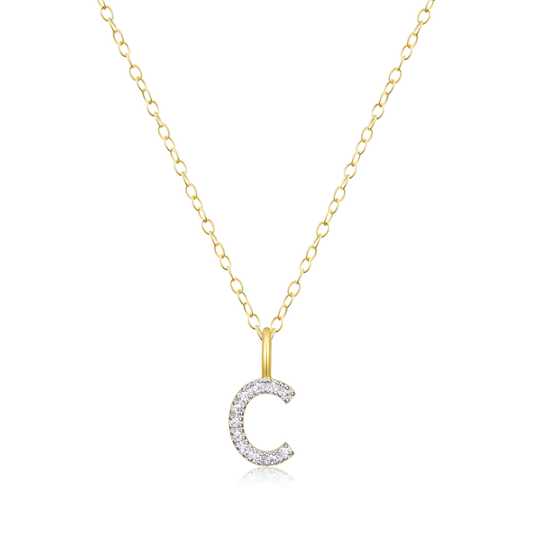 Gold-Plated Sterling Silver Initial Necklace