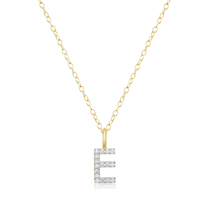 Gold-Plated Sterling Silver Initial Necklace
