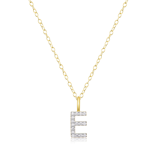 Gold-Plated Sterling Silver Initial Necklace