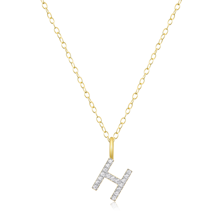 Gold-Plated Sterling Silver Initial Necklace