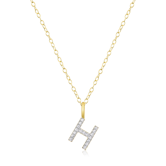 Gold-Plated Sterling Silver Initial Necklace