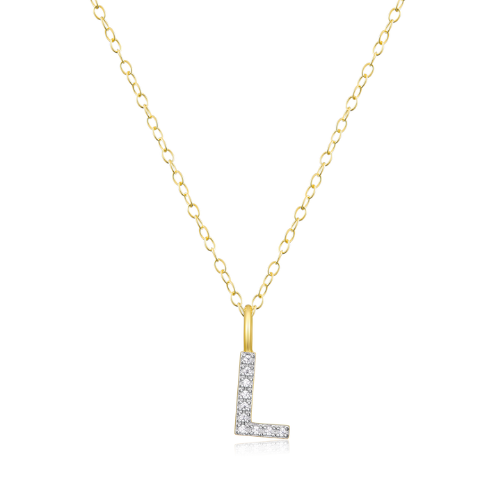Gold-Plated Sterling Silver Initial Necklace